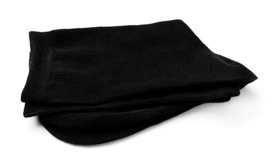 Pair of black socks isolated on white