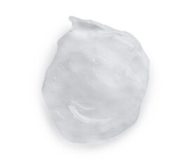 Sample of collagen gel isolated on white, top view