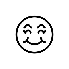 Obraz premium Smiley face expressing joy in a simple line-art style 
