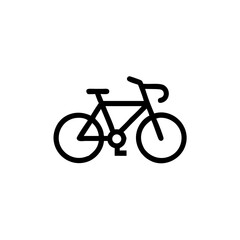 Obraz premium Minimalist bicycle icon in black 