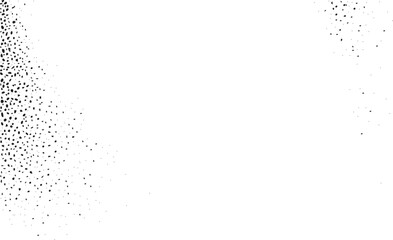 A scattered collection of small white dots forms a soft textured on a plain surface.