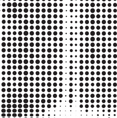 A seamless of densely packed alternating black and white circles forms a visually engaging gradient.