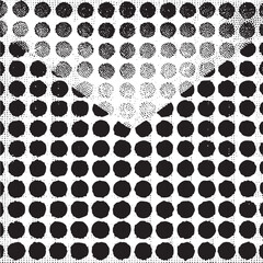 Fototapeta premium A grayscale of numerous overlapping circles forms a gradual transition from dark to light.