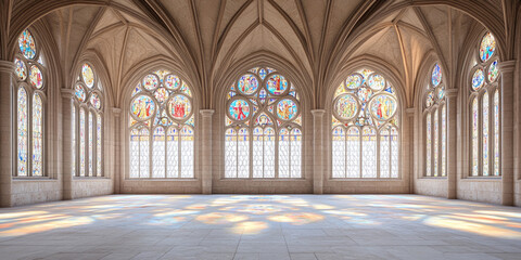 Obraz premium Gothic Cathedral Windows Background