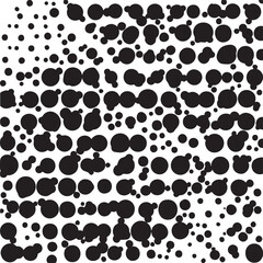 Fototapeta premium A densely patterned arrangement of overlapping black and white circular shapes.