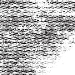 A textured grayscale of numerous overlapping dots creates a dynamic and visually engaging surface.