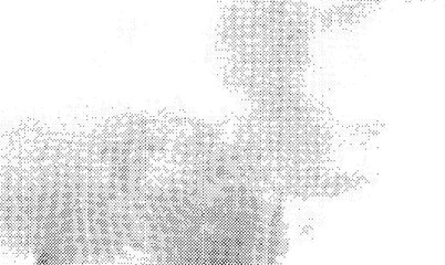 A grayscale portrait of a woman’s face is rendered with intricate dotted lines.