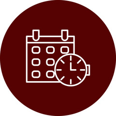 Schedule Vector Line Icon Design