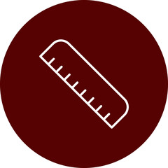 Ruler Vector Line Icon Design