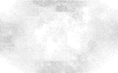 A bright white circle dominates a dark textured background of repeating dots.