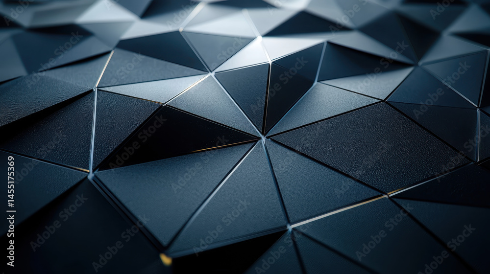 Poster this elegant 4k 3d background features realistic geometric shapes with side angles creating a visual