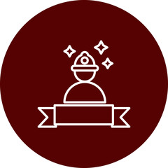 Labour Day Vector Line Brown Circle Icon Design