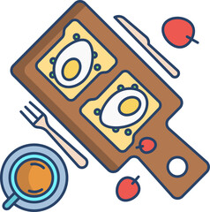 bread (2) illustration on a white background    