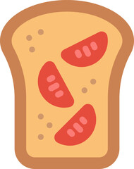 bruschetta illustration on a white background     