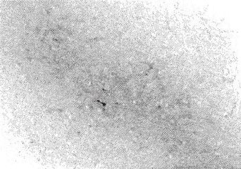 A textured speckled black-and-white features indistinct dark shapes against a lighter background.