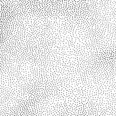 A dense textured background of small black dots against a white canvas.