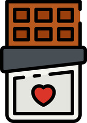 chocolate bar illustration on a white background    