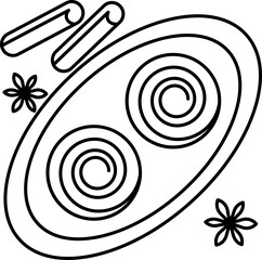 cinnamon roll illustration on a white background    