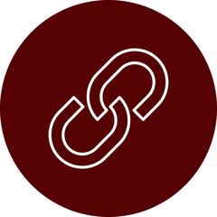 Chained Vector Line Brown Circle Icon Design