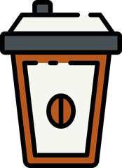 coffee cup illustration on a white background    