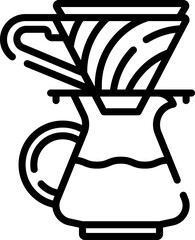 coffee filter illustration on a white background     