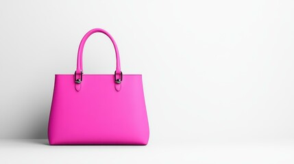 A charming pink handbag designed for stylish women set against a clean white background. Ideal for clipart and design.