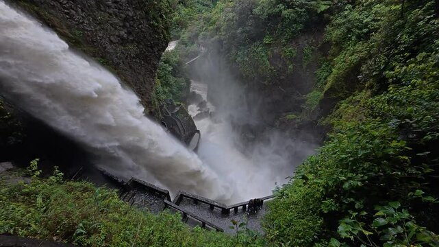 Pailon del Diablo Waterfall in Ecuador