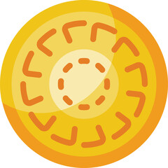 coin illustration on a white background     