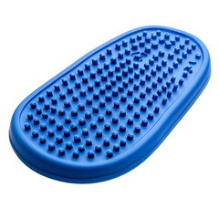 A Pet Grooming Mitt with Rubber Bristles Soft Blues Isolated on Transparent Background