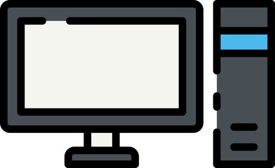 computer (2) illustration on a white background    