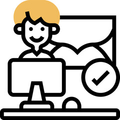 confirm illustration on a white background    