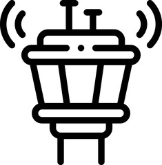 control tower illustration on a white background     