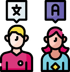 conversation (2) illustration on a white background     