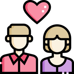 couple illustration on a white background   