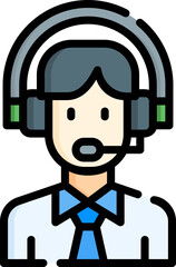 customer service agent illustration on a white background     