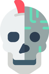 cyborg illustration on a white background     
