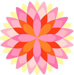 dahlia illustration on a white background     