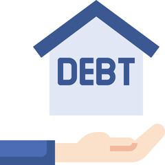 debt illustration on a white background    