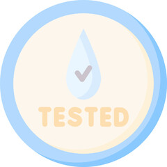 dermatologically tested illustration on a white background     