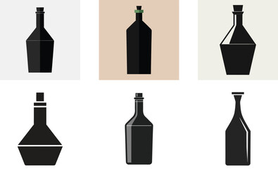 Broken Bottle with Lightning Bolt Design