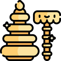 doi suthep illustration on a white background     