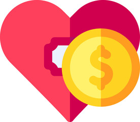 donation illustration on a white background     