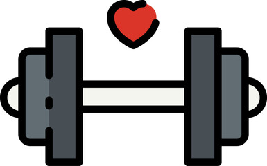 dumbbells illustration on a white background    