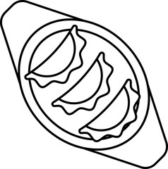 dumplings illustration on a white background    