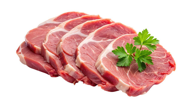 Fresh Raw Lamb Chops Slices Ready for Grilling Cooking Gourmet Meat Protein Food