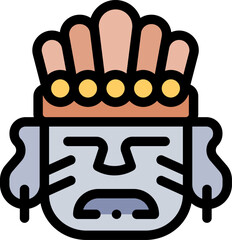 face illustration on a white background     