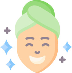 facial massage illustration on a white background    