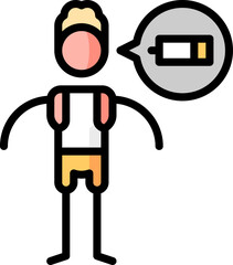 fatigue illustration on a white background     