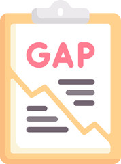 Gap illustration on a white background     