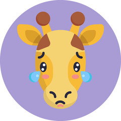 giraffe illustration on a white background    